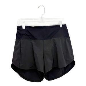 Lululemon Womens Black Speed Up Short High Rise Size 6